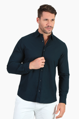 JACK MORGAN REGULAR SOLID SPREAD COLLAR SHIRT